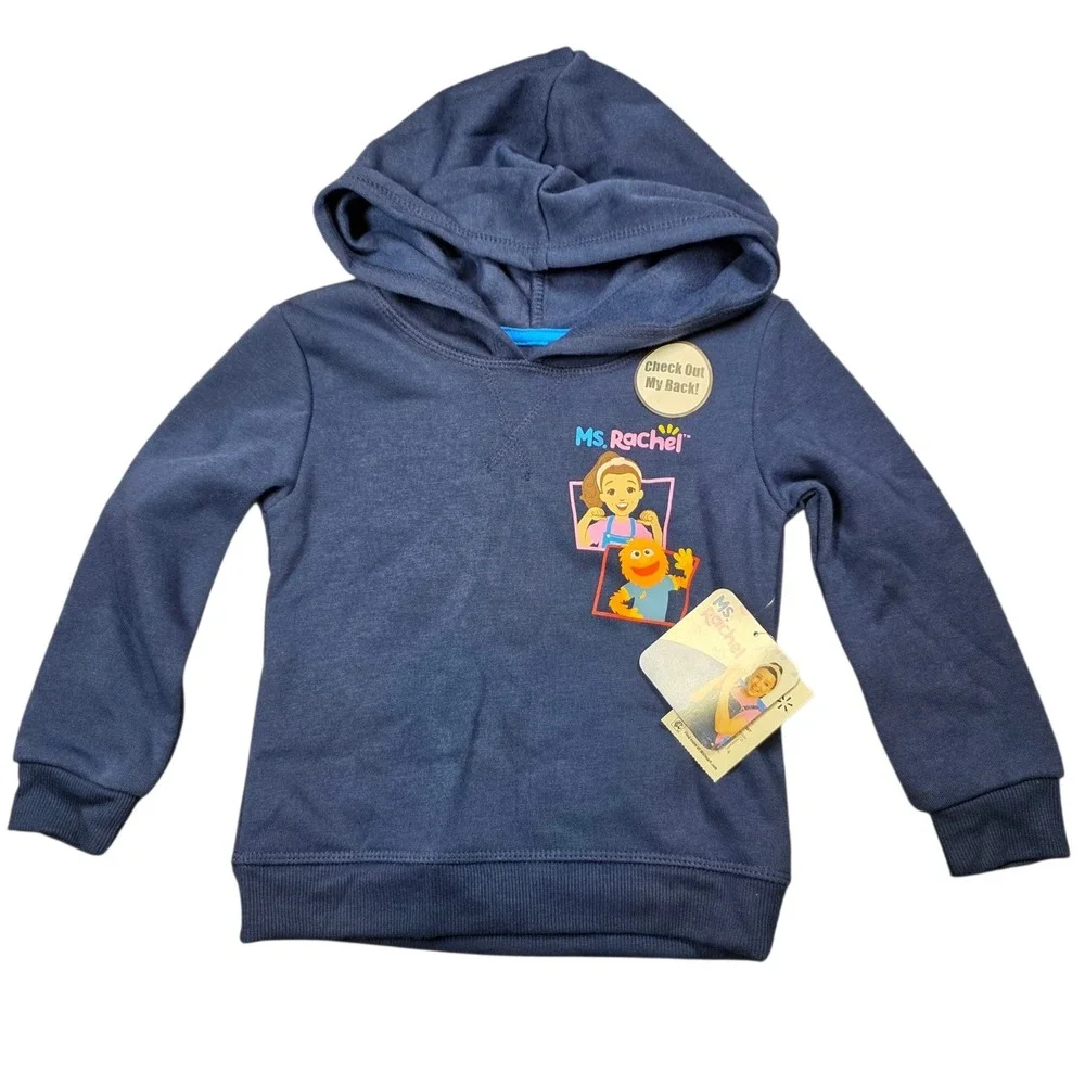Ms Rachel Toddler Navy Blue Hoodie and Cargo Jogger Pants 2 Piece Set 3T